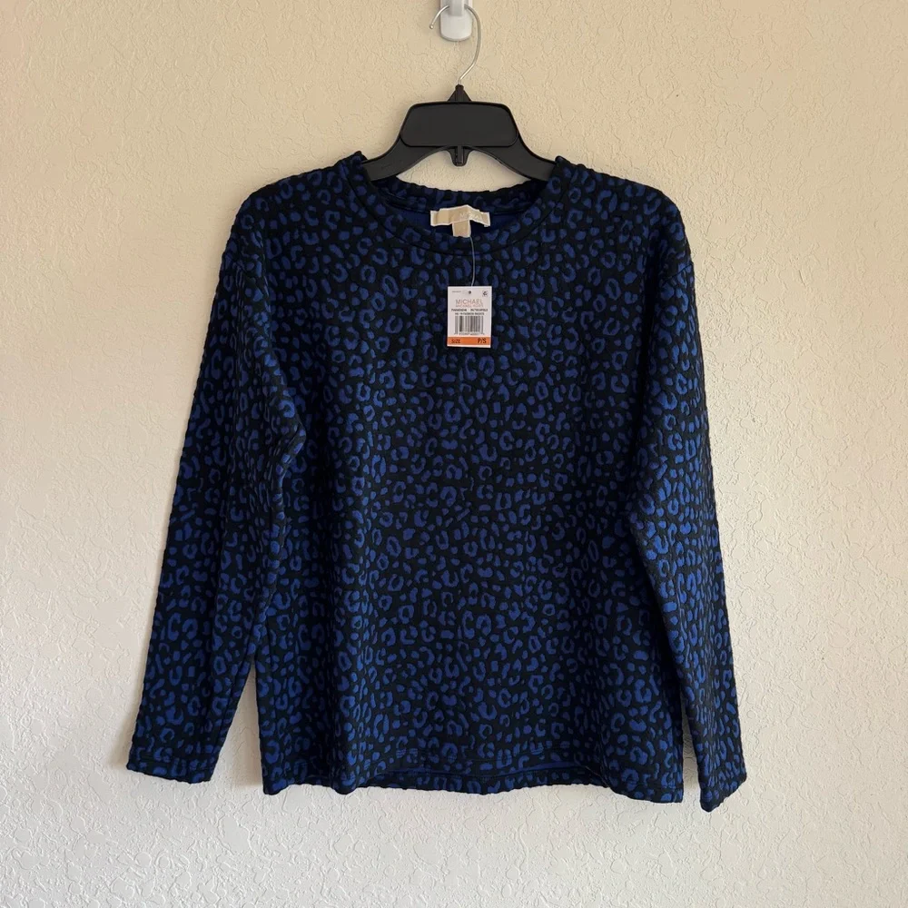 Michael Kors Petite Leopard Print Sweater – Size PS (Petite Small) – NWT  P0192